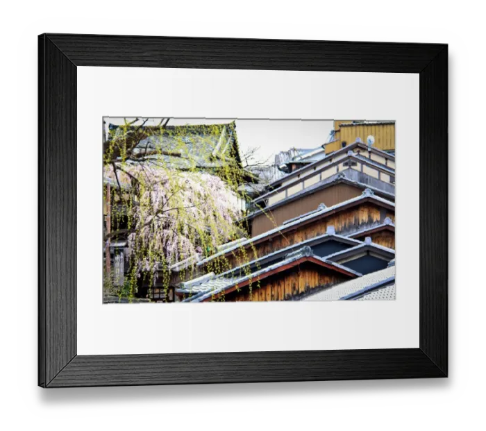 Framed Print : House formations in Gion area towards Kyomizu-Dera Framed Print : House formations in Gion area towards Kyomizu-Dera