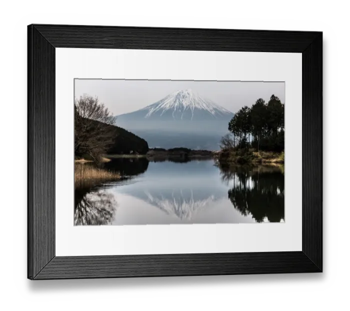 Framed Print : Mt. Fuji and reflections