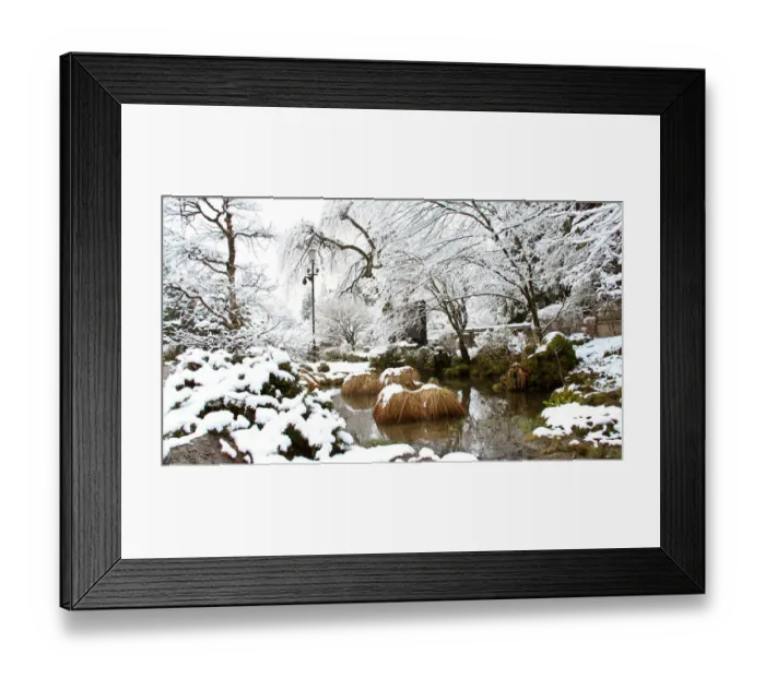 Framed Print : Snowscaped Nikko locality with a riverbed Framed Print : Snowscaped Nikko locality with a riverbed