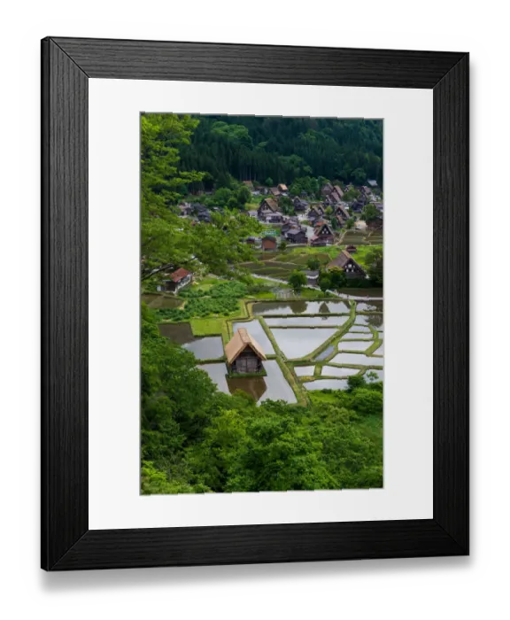 Framed Print : Historic Villages of Shirakawa-go in spring Framed Print : Historic Villages of Shirakawa-go in spring