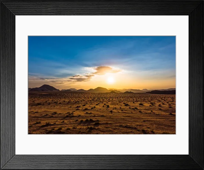 Framed Print : Wadi Rum sunset Framed Print : Wadi Rum sunset