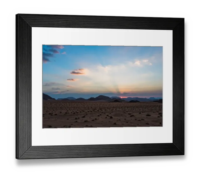 Framed Print : Sunset over Wadi Rum Framed Print : Sunset over Wadi Rum