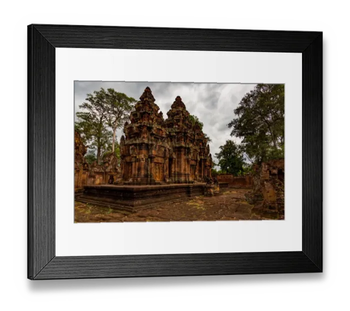Framed Print : Temple Buildings in Angkor - Bantay Srei Temple Framed Print : Temple Buildings in Angkor - Bantay Srei Temple