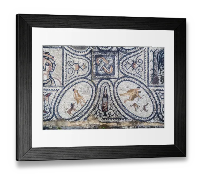 Framed Print : Close up of ancient tile mosaic Framed Print : Close up of ancient tile mosaic