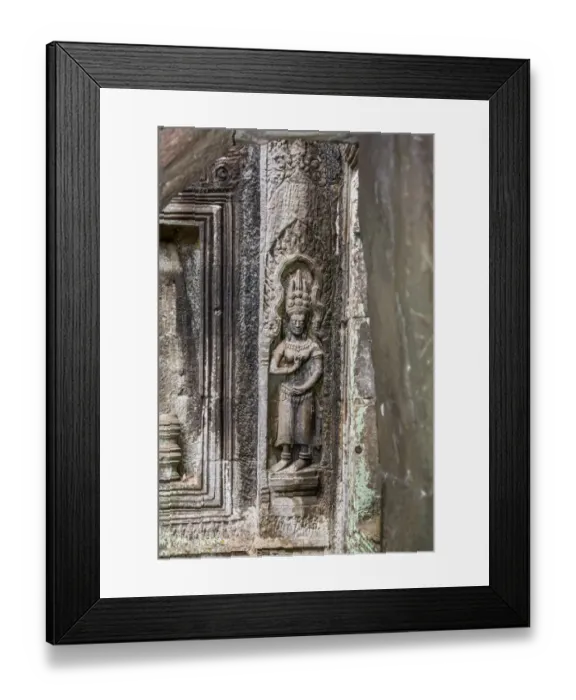 Framed Print : Stone Carvings At Angkor Wat Framed Print : Stone Carvings At Angkor Wat