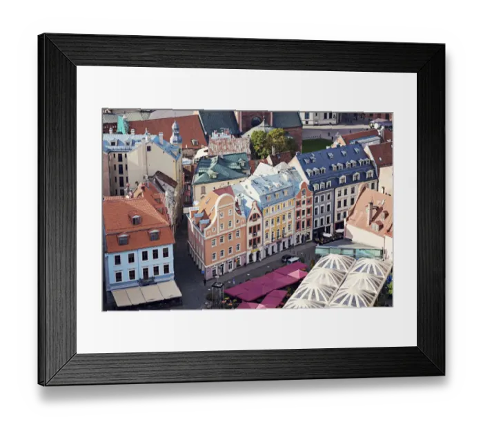 Framed Print : Latvia, Riga, Old town architecture