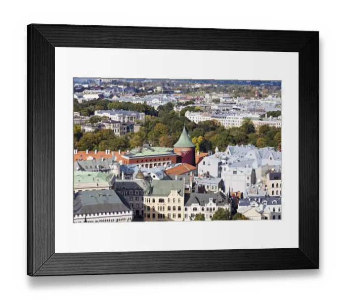 Framed Print : Latvia, Riga, City architecture with Powder Tower Framed Print : Latvia, Riga, City architecture with Powder Tower