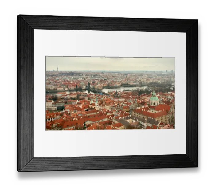Framed Print : Aerial view of Prague