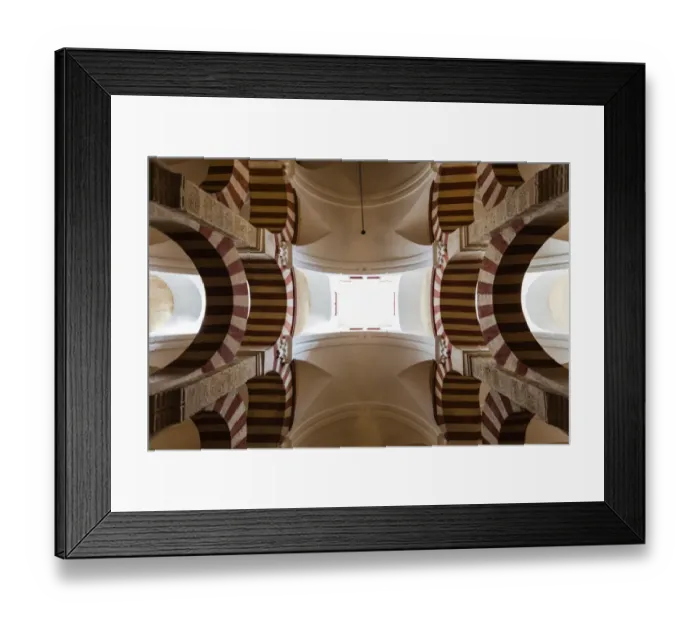 Framed Print : Low angle view of ornate arches and skylights in mosque, Cordoba, Andalusia, Spain Framed Print : Low angle view of ornate arches and skylights in mosque, Cordoba, Andalusia, Spain