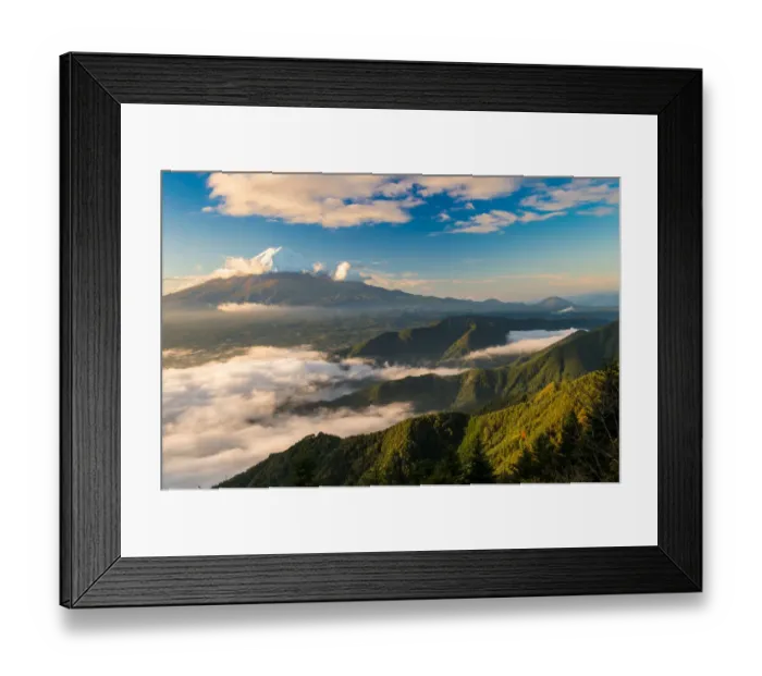 Framed Print : Fuji, sunny day of the first snow Framed Print : Fuji, sunny day of the first snow