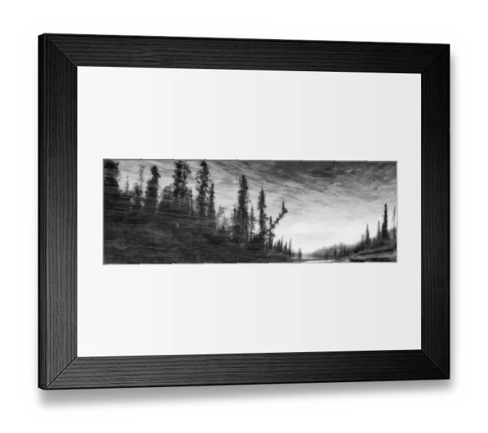 Framed Print : Abstract painterly stlye, reflection on water, Jasper National Park Framed Print : Abstract painterly stlye, reflection on water, Jasper National Park