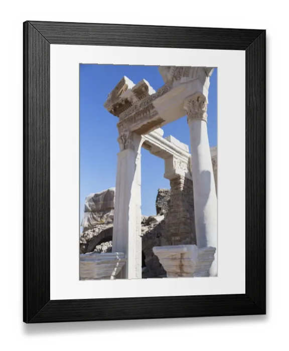 Framed Print : A close up look at reconstructed columns of the Ephesus ancient city historic site in Selcuk Framed Print : A close up look at reconstructed columns of the Ephesus ancient city historic site in Selcuk