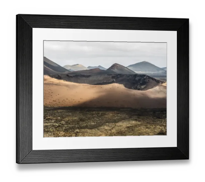 Framed Print : Volcanic landscape, Timanfaya National Park