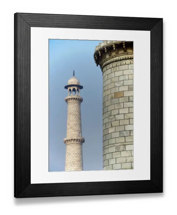 Framed Print : One Taj Mahal minaret beside another Framed Print : One Taj Mahal minaret beside another