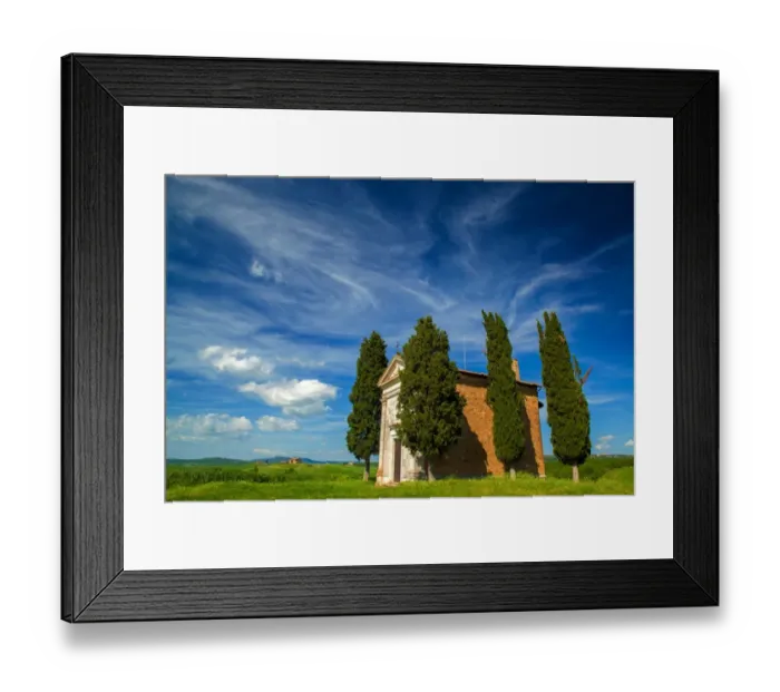 Framed Print : Chapel of our Lady of Vitaleta in San Quirico d Or