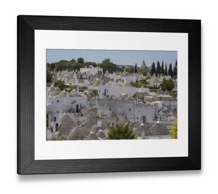 Framed Print : Trulli houses with conical roofs in Alberobello Framed Print : Trulli houses with conical roofs in Alberobello