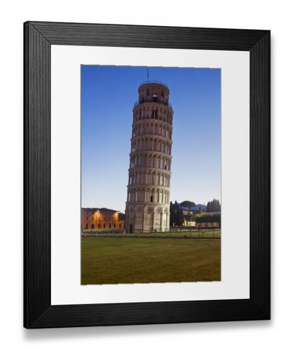 Framed Print : Italy, Tuscany, Pisa, Leaning Tower of Pisa at dusk Framed Print : Italy, Tuscany, Pisa, Leaning Tower of Pisa at dusk