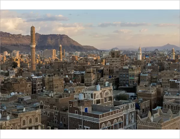 View of Saana cityscape, Yemen