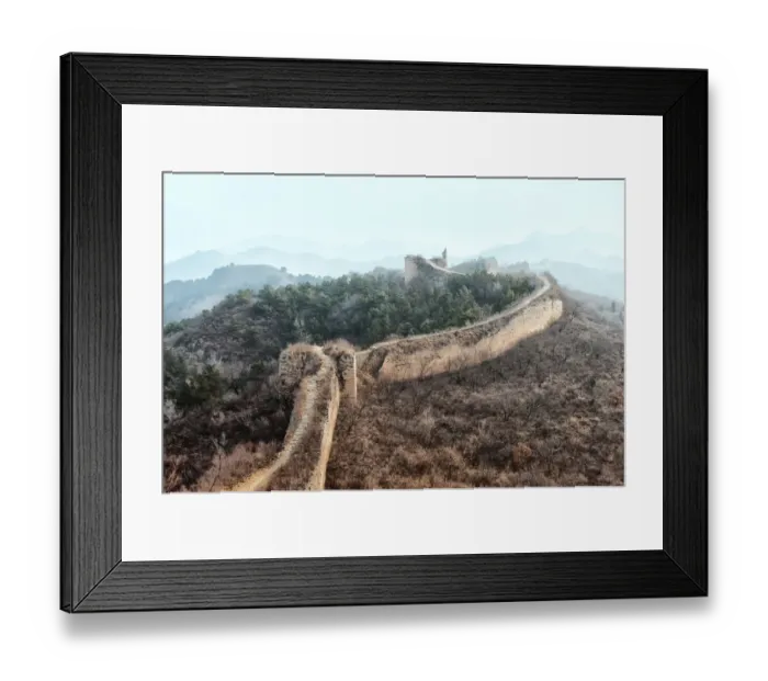Framed Print : A long wall Framed Print : A long wall