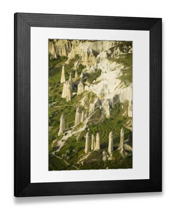 Framed Print : Aerial view of fairy chimneys over Goreme National Park Framed Print : Aerial view of fairy chimneys over Goreme National Park