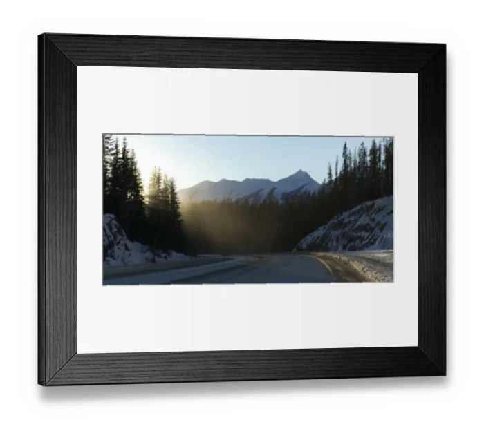 Framed Print : A highway in Yoho National Park in winter Framed Print : A highway in Yoho National Park in winter
