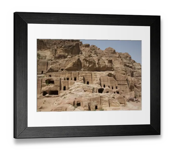 Framed Print : Tombs in the Wadi Musa area, dates 50 BC to 50 AD Framed Print : Tombs in the Wadi Musa area, dates 50 BC to 50 AD