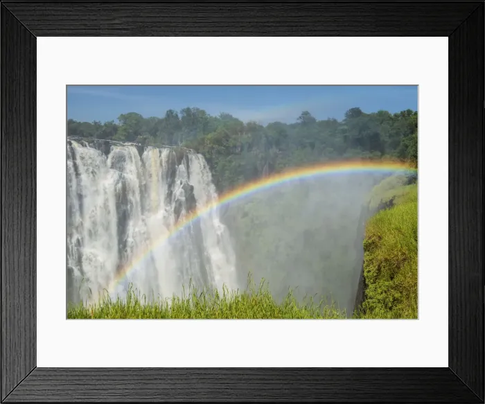 Framed Print : Victoria Falls with rainbow Framed Print : Victoria Falls with rainbow