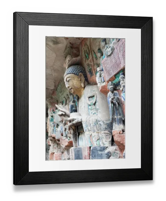 Framed Print : Rock Carvings, Baodingshan, Dazu, China Framed Print : Rock Carvings, Baodingshan, Dazu, China