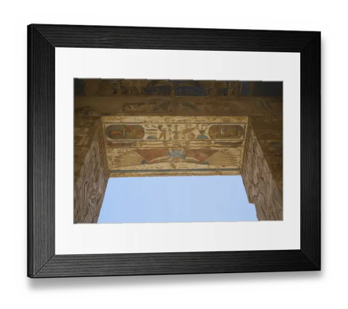 Framed Print : Bas-relief of Vulture on Lintel, Medinet Habu (Mortuary Temple of Ramses III), West Bank Framed Print : Bas-relief of Vulture on Lintel, Medinet Habu (Mortuary Temple of Ramses III), West Bank