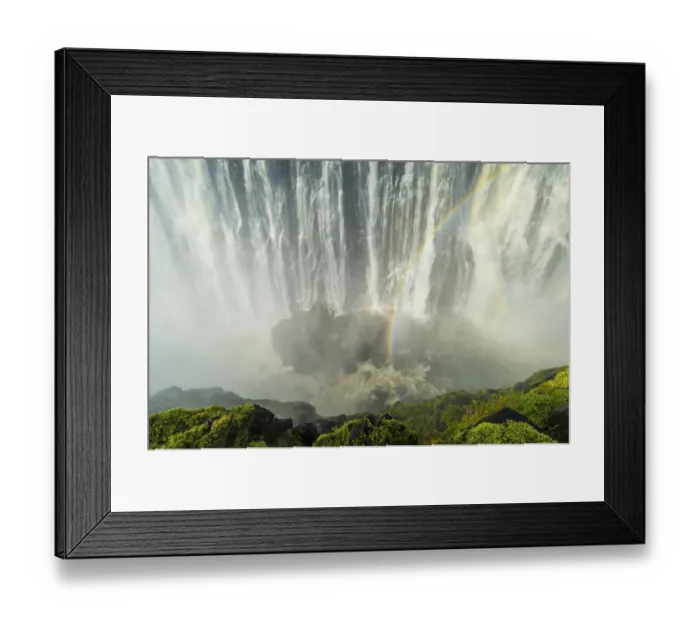 Framed Print : Victoria Falls with rainbow Framed Print : Victoria Falls with rainbow