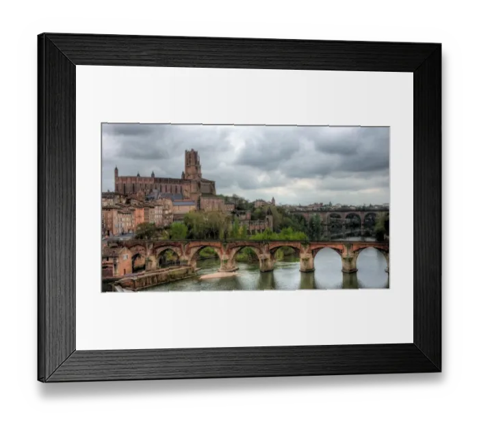 Framed Print : Cathedral Basilica of Saint Cecilia and bridges Framed Print : Cathedral Basilica of Saint Cecilia and bridges