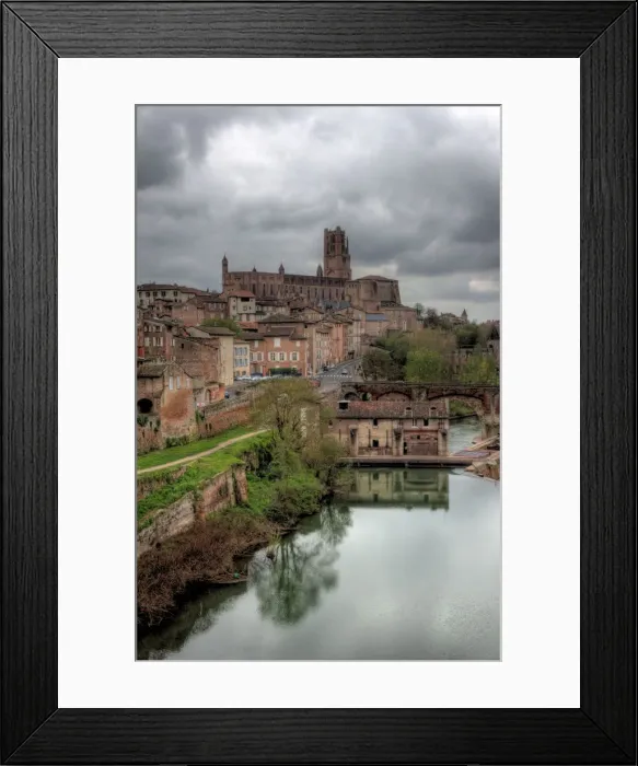 Framed Print : Cathedral Basilica of Saint Cecilia and river Tarn Framed Print : Cathedral Basilica of Saint Cecilia and river Tarn