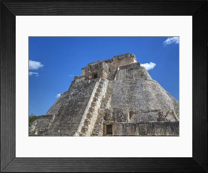 Framed Print : Pyramid of the Magician, Uxmal Mayan archaeological site Framed Print : Pyramid of the Magician, Uxmal Mayan archaeological site