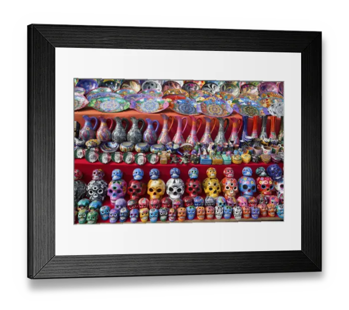 Framed Print : Handicrafts for sale, Chichen Itza Framed Print : Handicrafts for sale, Chichen Itza