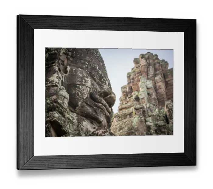 Framed Print : Bayon face of the ancient Cambodia Framed Print : Bayon face of the ancient Cambodia