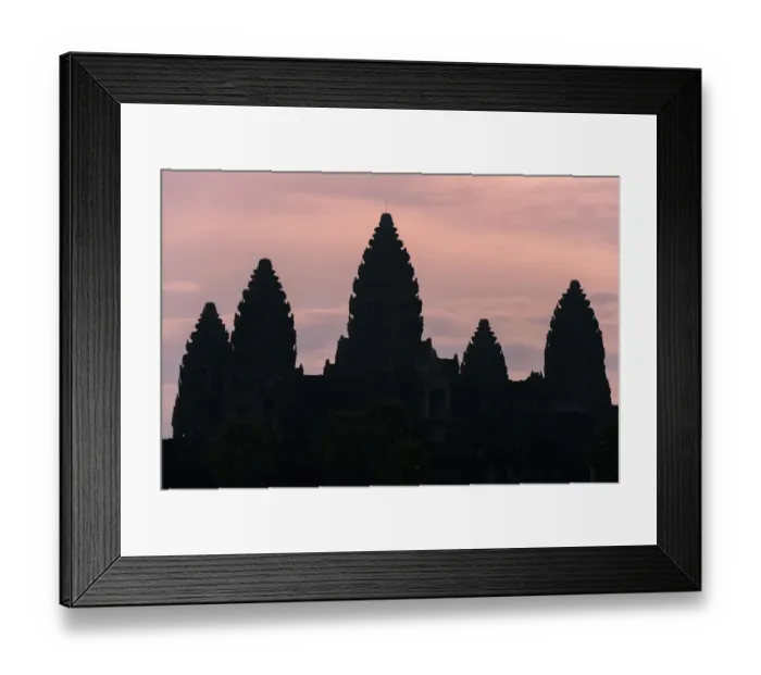 Framed Print : The silhouette of Angkor wat, Cambodia Framed Print : The silhouette of Angkor wat, Cambodia