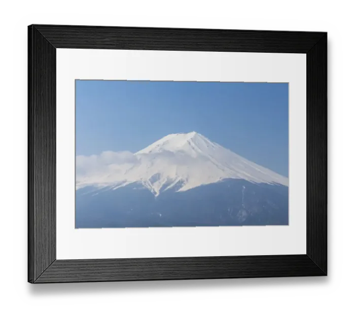 Framed Print : Scenic view of Mount Fuji against clear blue sky