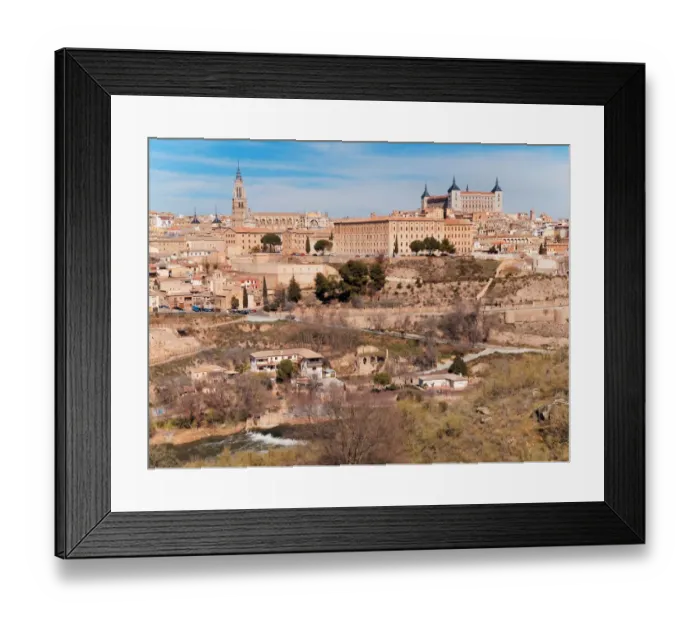 Framed Print : Spain, Toledo, River Tagus, cathedral and Alcazar Framed Print : Spain, Toledo, River Tagus, cathedral and Alcazar