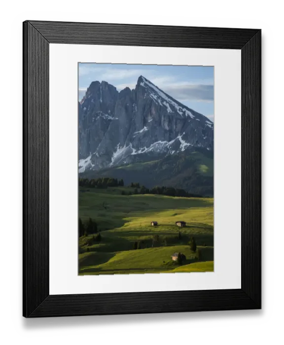 Framed Print : Landscape of Alpe di Siusi on summer Framed Print : Landscape of Alpe di Siusi on summer