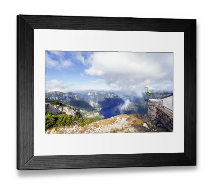Framed Print : Lake Halstattersee seen from Five Fingers, Austria