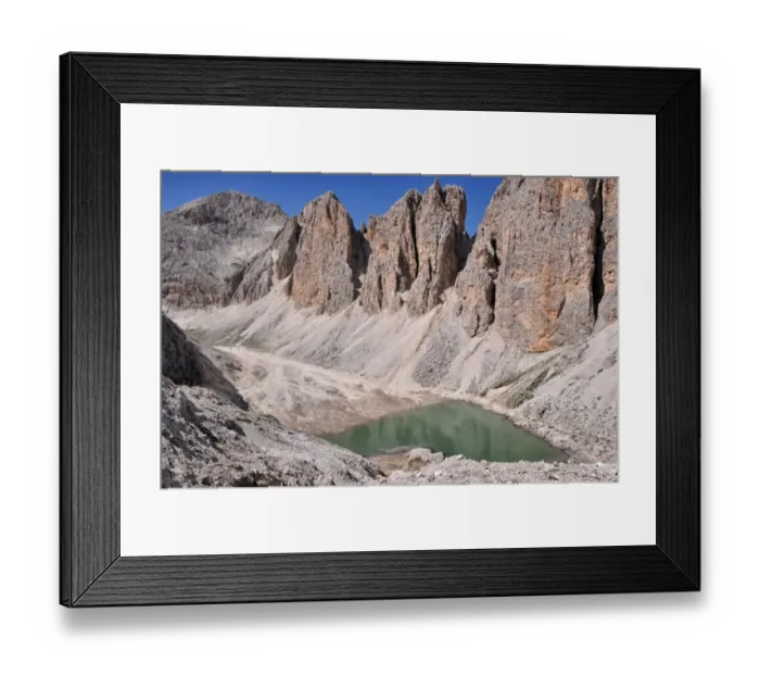 Framed Print : Lago di Antermoia, Rosengarten group, Dolomites, Trentino-Alto Adige / South Tyrol, Italy Framed Print : Lago di Antermoia, Rosengarten group, Dolomites, Trentino-Alto Adige / South Tyrol, Italy