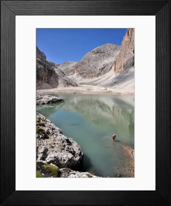 Framed Print : Lago di Antermoia, Rosengarten group, Dolomites, Trentino-Alto Adige / South Tyrol, Italy Framed Print : Lago di Antermoia, Rosengarten group, Dolomites, Trentino-Alto Adige / South Tyrol, Italy
