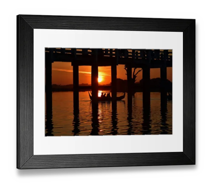 Framed Print : reflection sunset asia Myanmar Framed Print : reflection sunset asia Myanmar