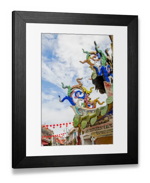 Framed Print : Close up of Clan Jetty decorated for Chinese New Year, George Town, Penang, Malaysia Framed Print : Close up of Clan Jetty decorated for Chinese New Year, George Town, Penang, Malaysia