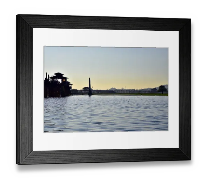 Framed Print : u bein bridge landscape Myanmar Framed Print : u bein bridge landscape Myanmar