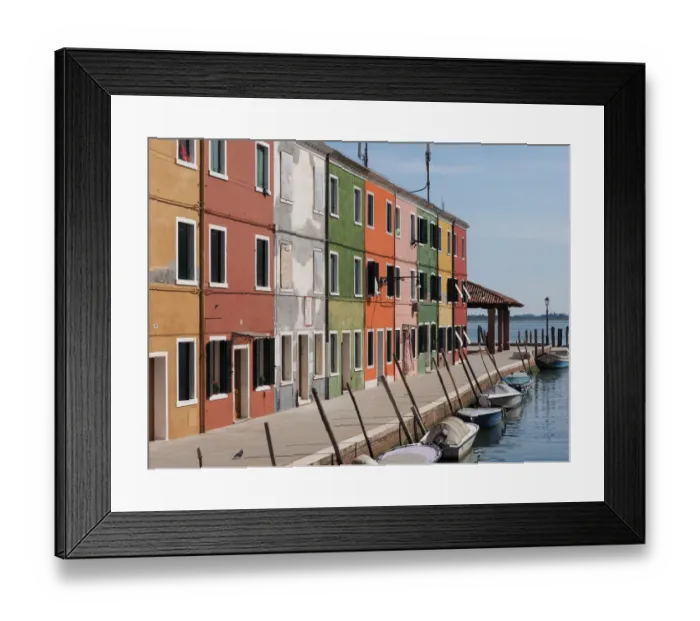 Framed Print : Colourful houses near canal Burano Framed Print : Colourful houses near canal Burano