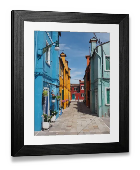 Framed Print : Vibrant colors of Burano Framed Print : Vibrant colors of Burano