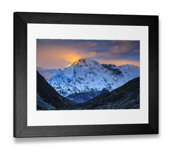Framed Print : Sunset Over Cho Oyu, Gokyo, Sagarmatha National Pa Framed Print : Sunset Over Cho Oyu, Gokyo, Sagarmatha National Pa