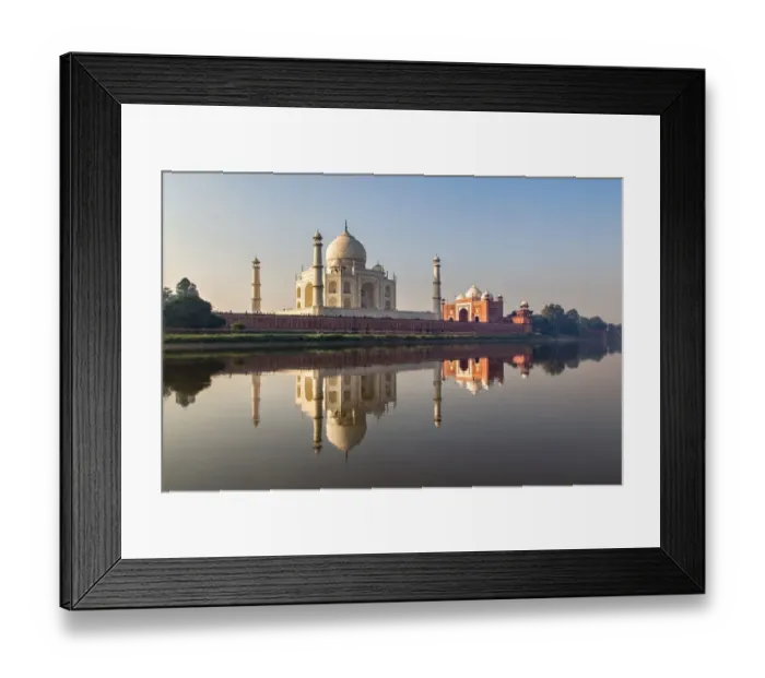 Framed Print : Taj Mahal. Sunrise at the Taj Mahal from the Yamuna River, Agra, Uttar Pradesh, India Framed Print : Taj Mahal. Sunrise at the Taj Mahal from the Yamuna River, Agra, Uttar Pradesh, India