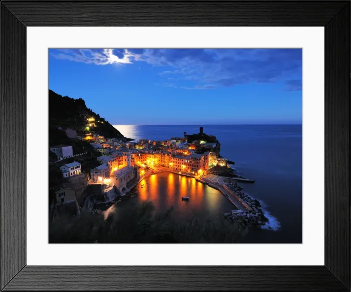 Framed Print : Vernazza Moonlight Framed Print : Vernazza Moonlight